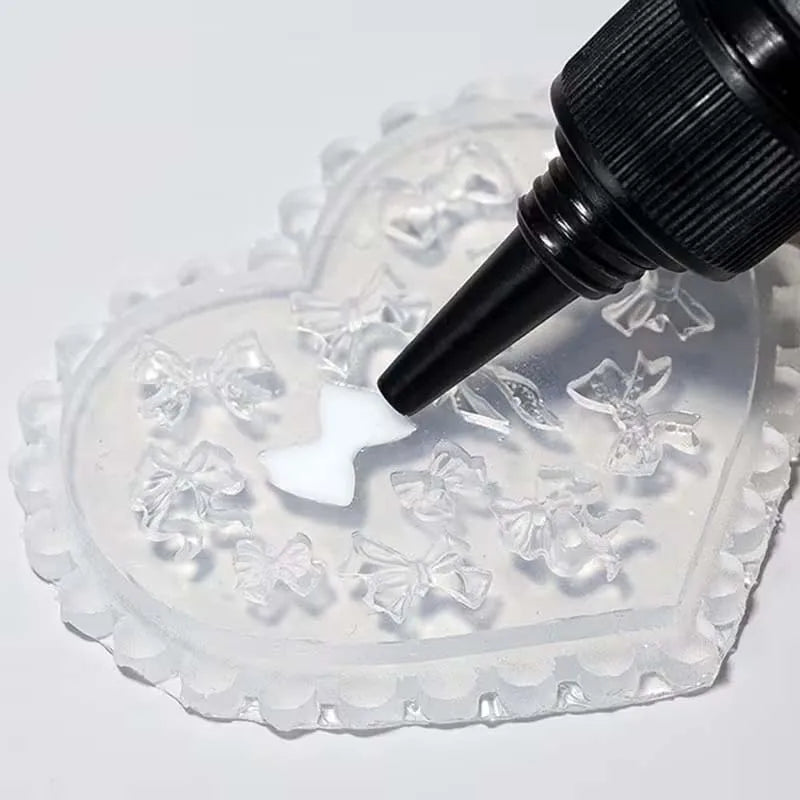 3D Heart Bow Silicone Molds – DIY Nail Charms & Resin Art Craft Resin Mold Zpaxo