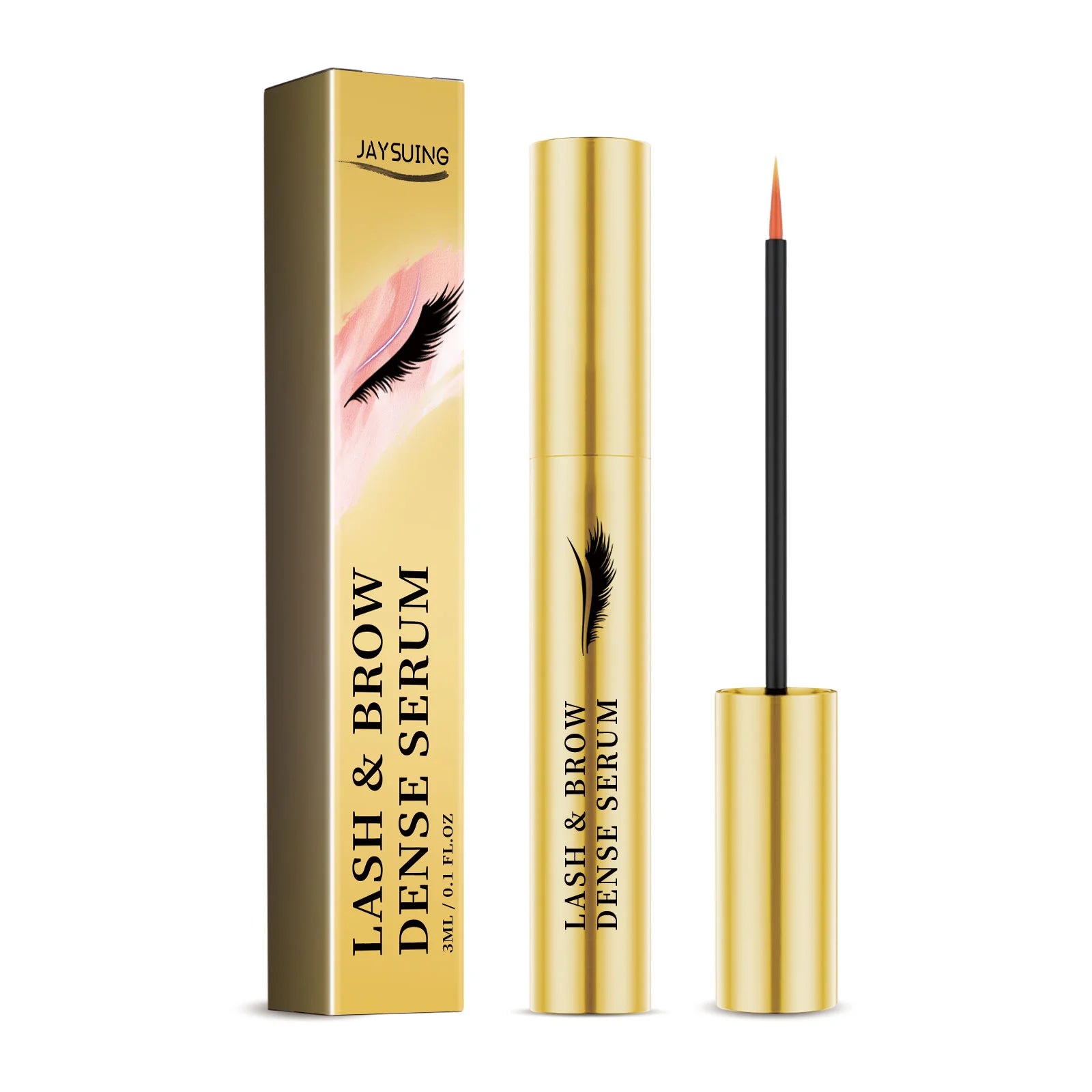 Jaysuing Eyelash & Eyebrow Growth Serum – Lengthen & Thicken Lash & Brow Serum Zpaxo Golden