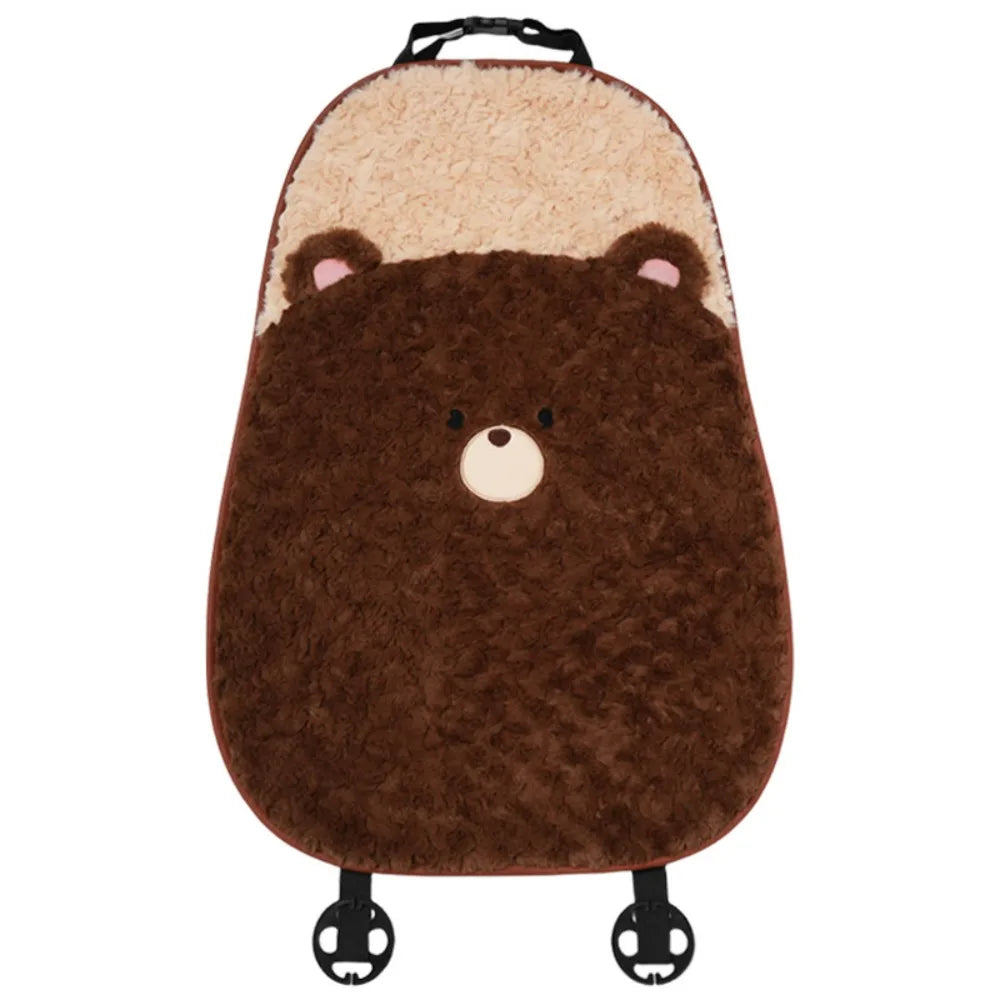 Soft Warm Bear Car Cushion Furry Non Slip Seat Universal Pillow Zpaxo Style 2