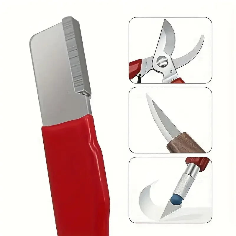 “Precision Edge” Professional Kitchen Knife Sharpener - Tungsten and Diamond Ceramic Whetstone for All Blades, Including Garden Scissors Zpaxo