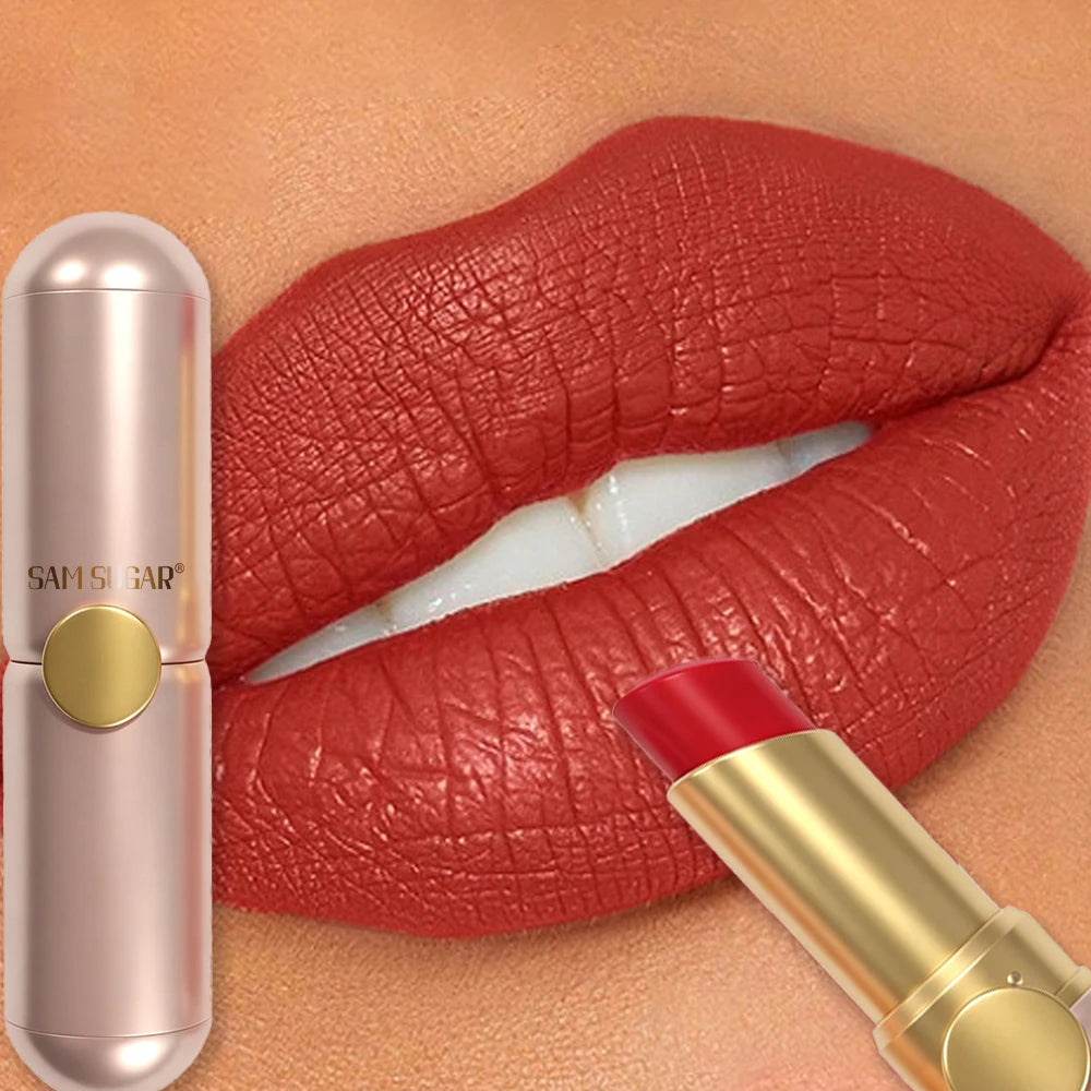 Pearlescent Pink Glitter Lipstick Moisturizing Waterproof Zpaxo 01