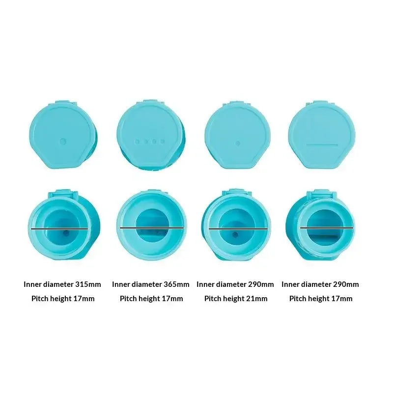 Food Grade PP Salad Dressing Dispenser Sauce Squeeze Bottle Lids Zpaxo Blue