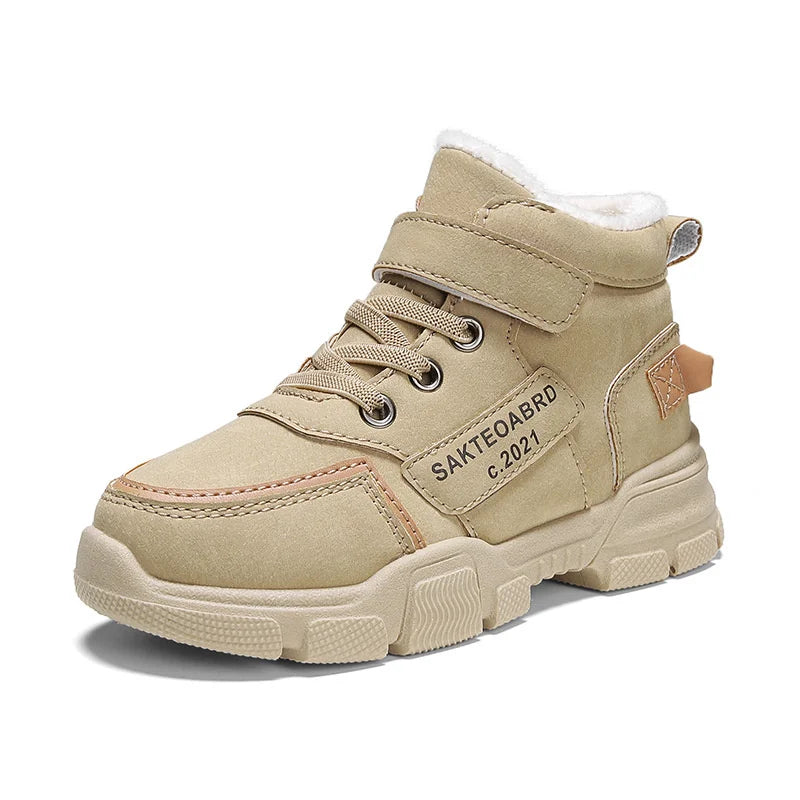 Winter Children's Boots Velvet Warm Boys Girls Shoes Non-slip Zpaxo