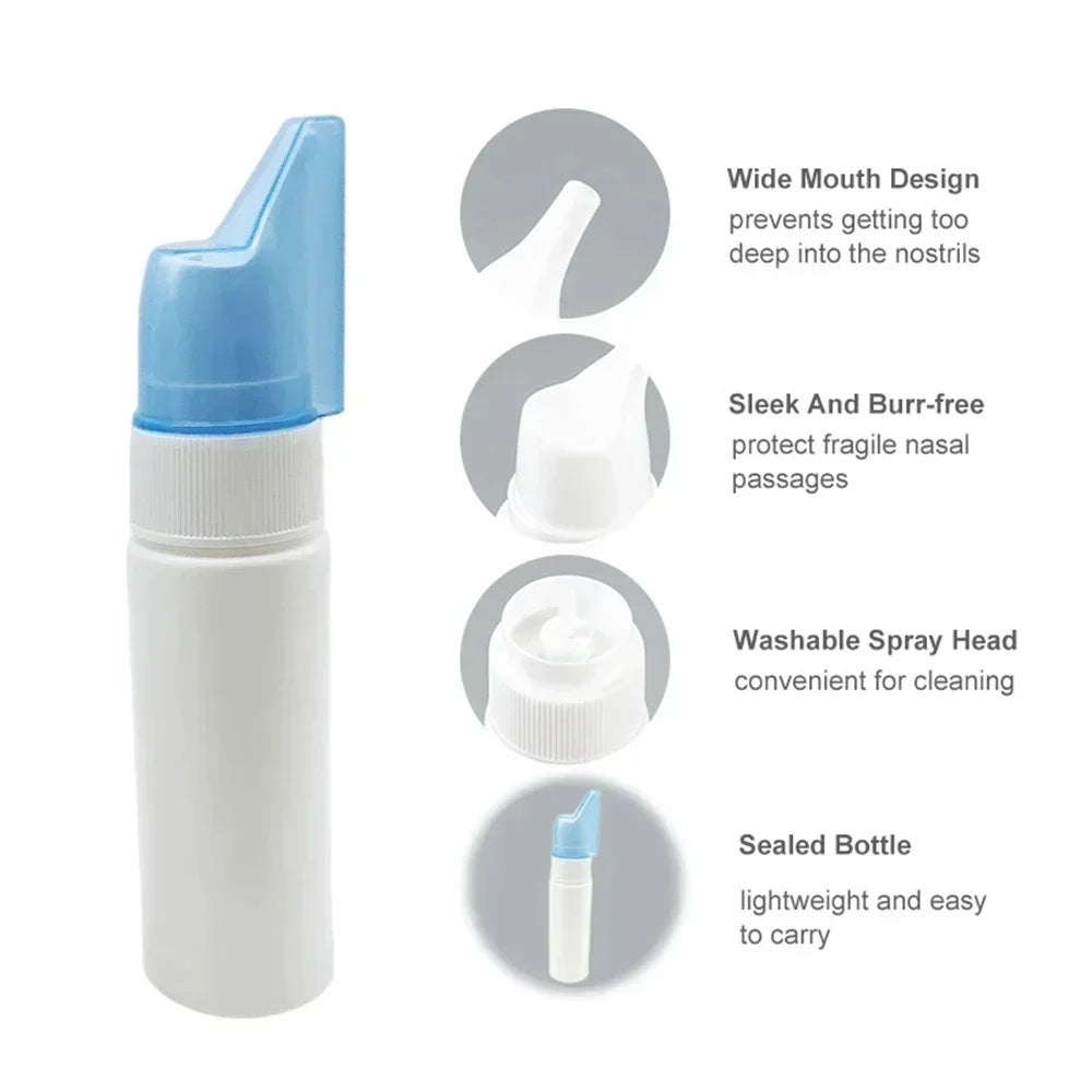 The Nasal Irrigator Nasal Wash Cleaner Fine Atomizer Spray Bottle Portable Travel Liquid Container Special Containers Zpaxo
