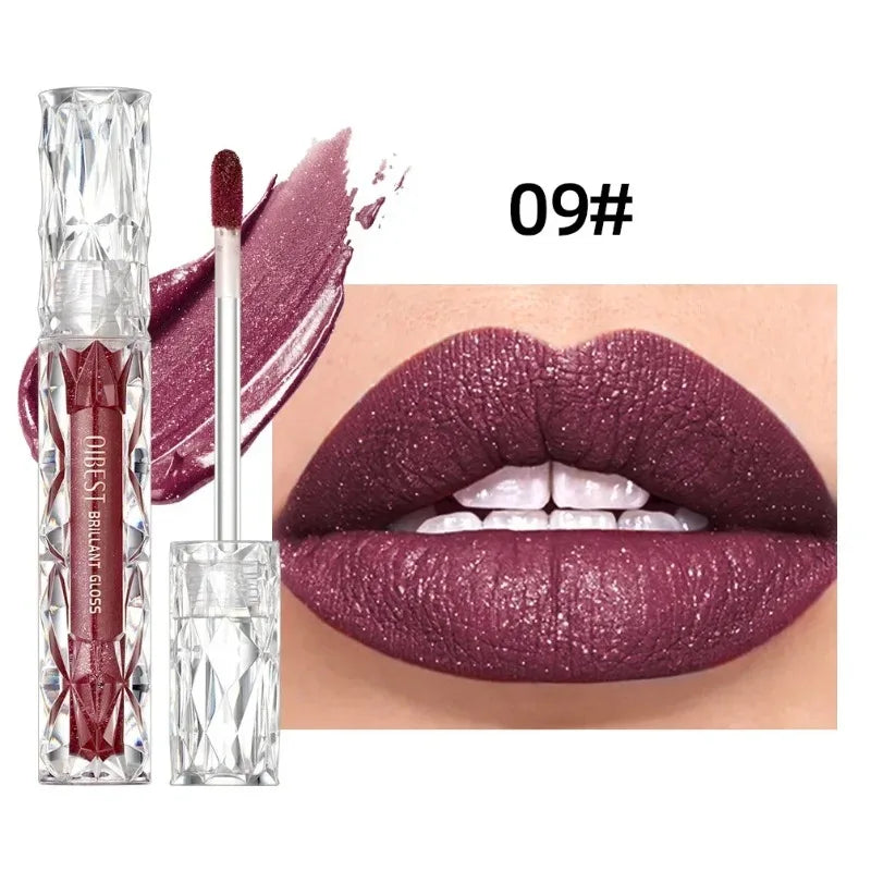 Waterproof Diamond Liquid Lipstick Moisturizing Long-lasting Matte Zpaxo 09