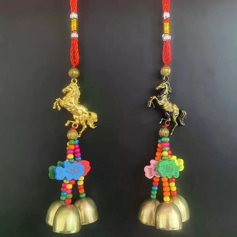 2026 Year Of The Horse Wall Hanging Car Rearview Mirror Pendant Ornament New Year Mascot Pony Lucky Decoration Housewarming Gift Zpaxo