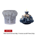 3D Flower Wedding Dress Silicone Candle Mold Princess Dress Aromatherapy Soap Gypsum Craft Ornament Making Mold Home Decor Zpaxo JZB-0363