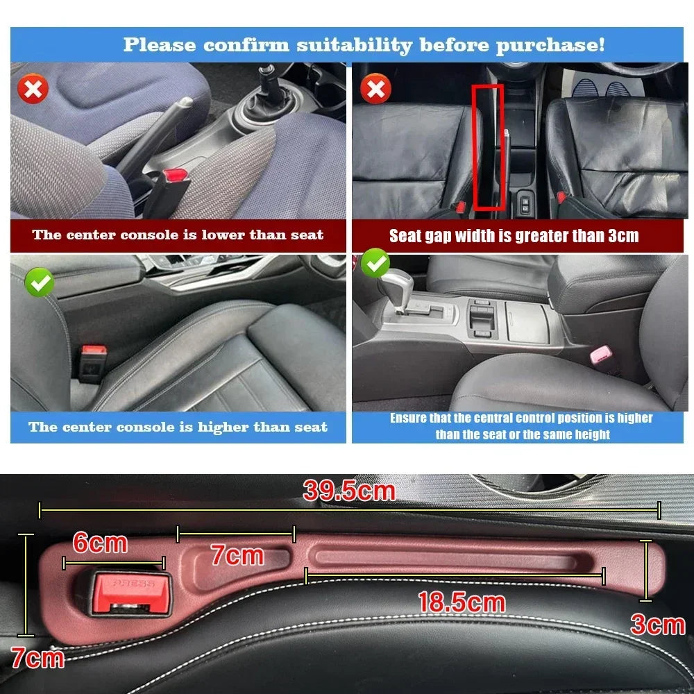 Car Seat Gap Filler Crevice Console Bag Between Seats Interior Auto