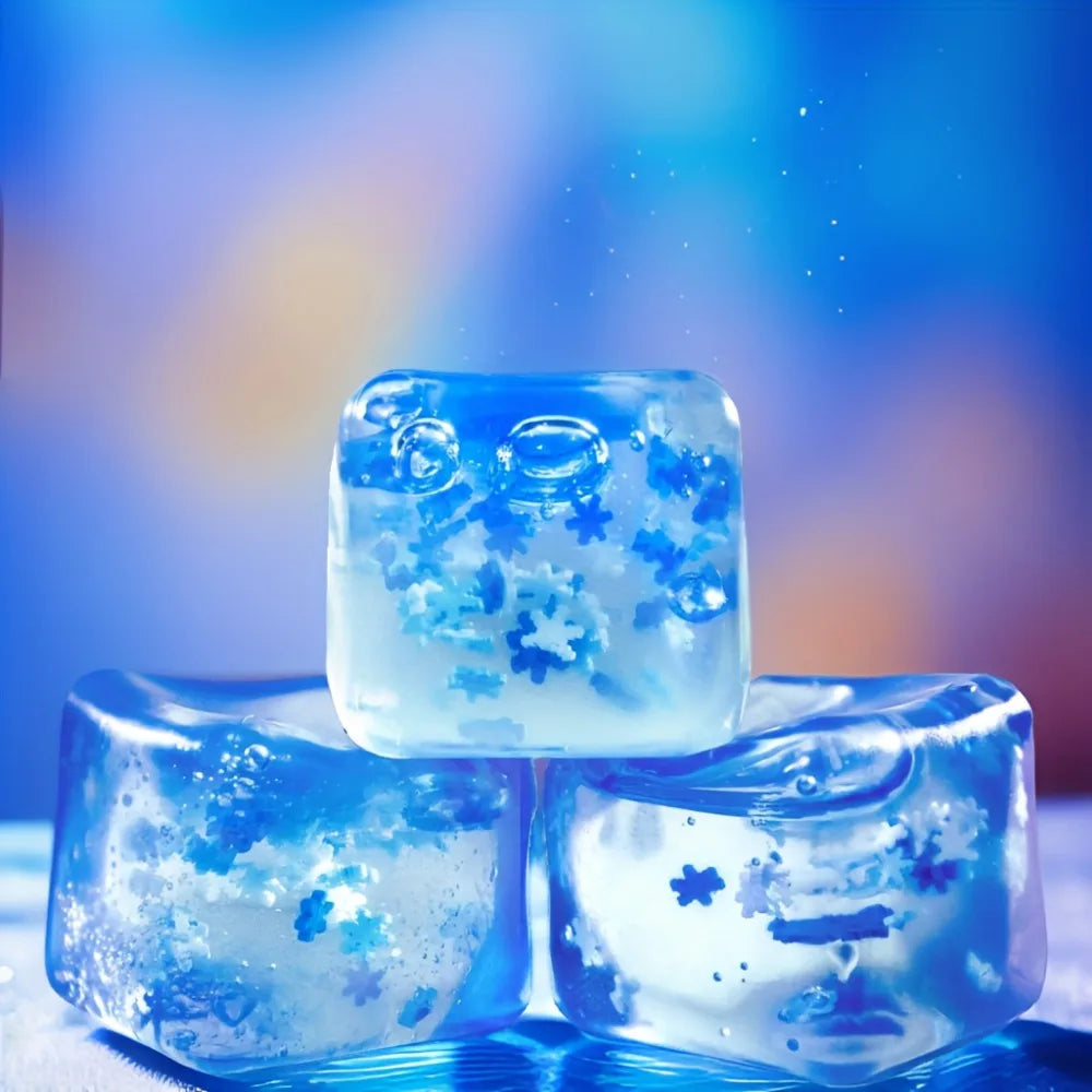Squishy Ice Cube Stress Balls Kids Adults Relief Funny Calming Toys