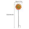 Garden Wind Spinners Metal Flower Windmill Stake Spinner Yard Outside