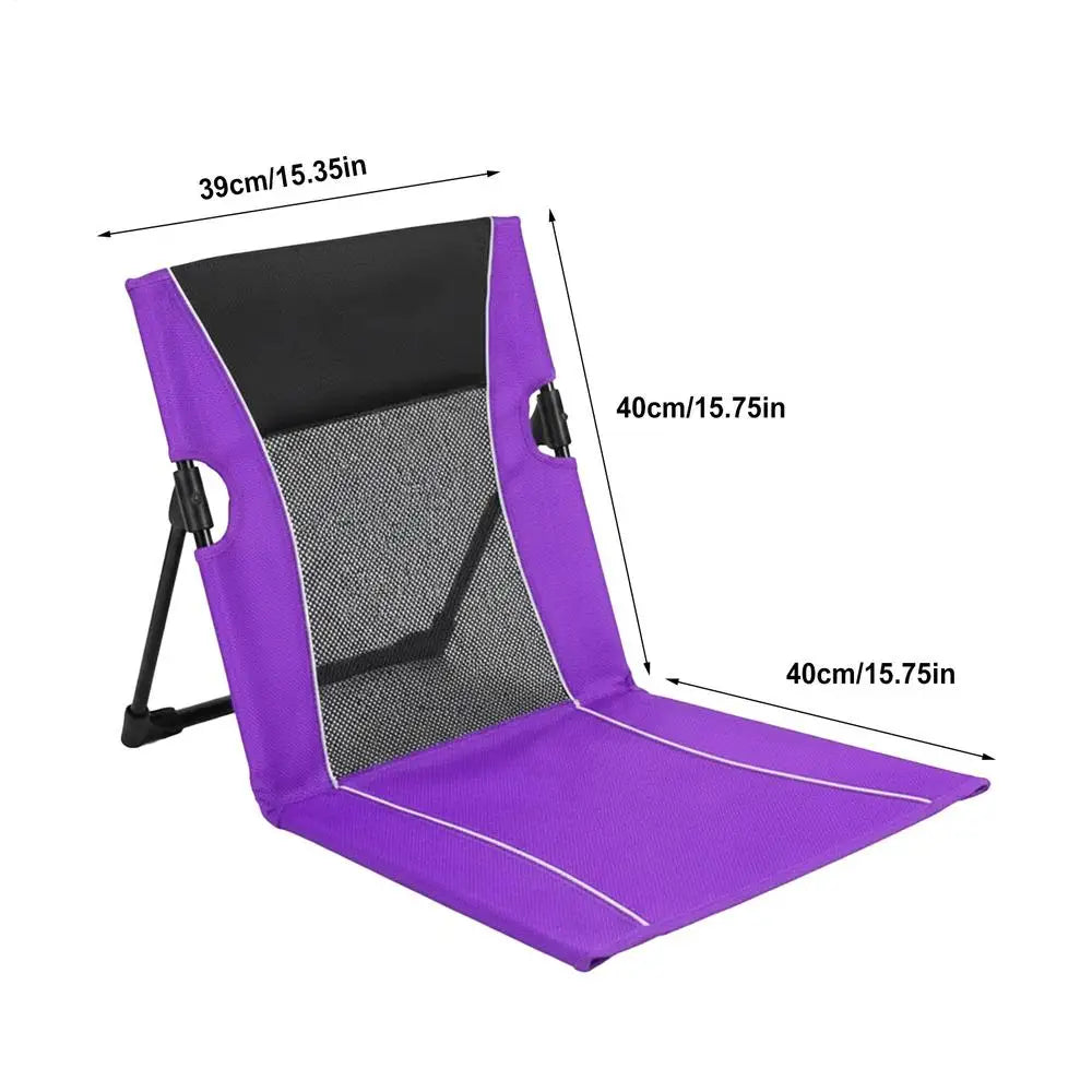 Low Beach Chair Foldable Poolside Lounge Seat Carry Bag Tanning Zpaxo D