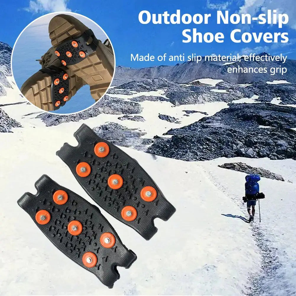 Anti-Slip Ice Cleats Shoe Covers for Hiking, Snow & Ice Ice Cleats Crampons Zpaxo