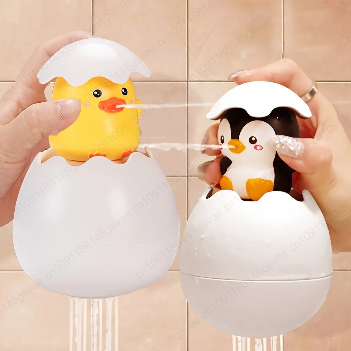 Baby Bathtub Water Play Set Rotating Sprinkler Kids Bath Toys Games for Bath Toddler Bathroom Suction Cup Shower Toys for Infant Zpaxo
