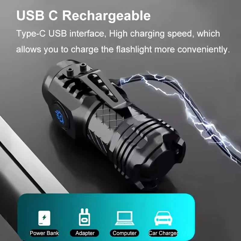 POCKETMAN Mini LED Flashlight B1G1 Free – 5 Modes, USB-C