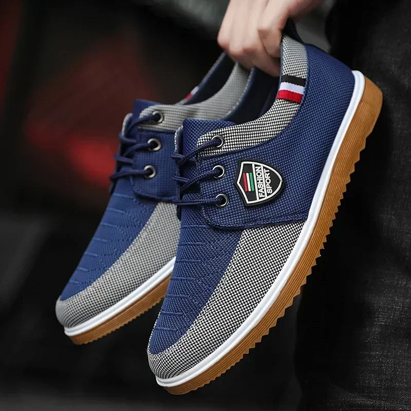 Selling Men's Casual Shoes Vulcanized Work Loafers Mesh Lightweight