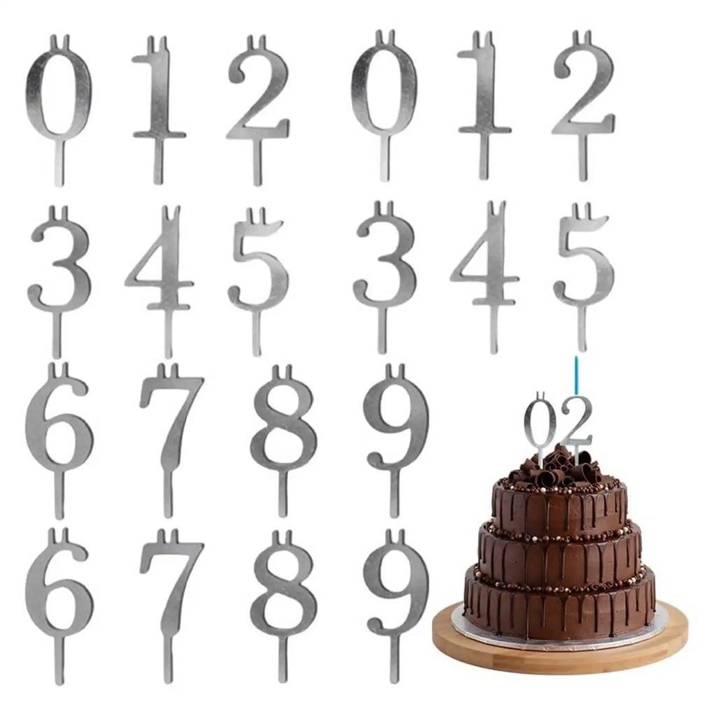 Reusable Numeral Birthday Candle Holder Number 0-9 Cake Numeric