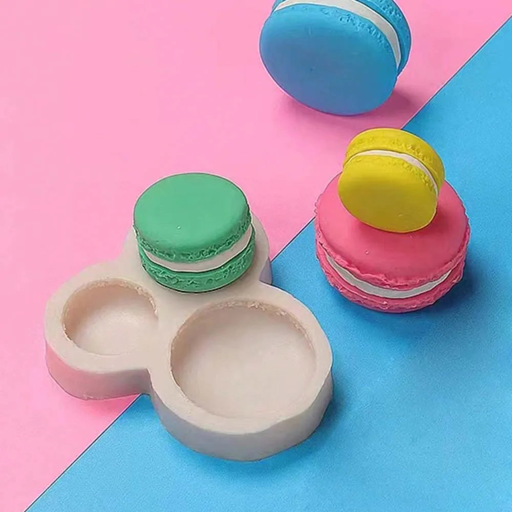 1PC Macaron Silicone Molds Fondant Cake Mold Chocolate Dessert Mould Kitchen Baking Cake Decorating Tools Candle Molds Zpaxo