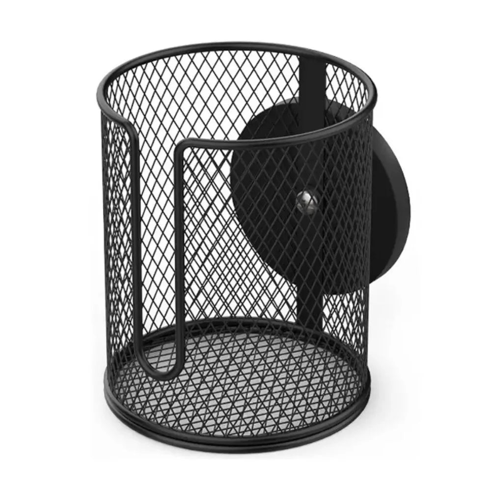 Fully Covered Magnetic Cup Holder Anti Fall Heavy-Duty Metal Mesh Water Bottle Rack Anti-Slip 8.38 cm Inner Diameter Zpaxo Black