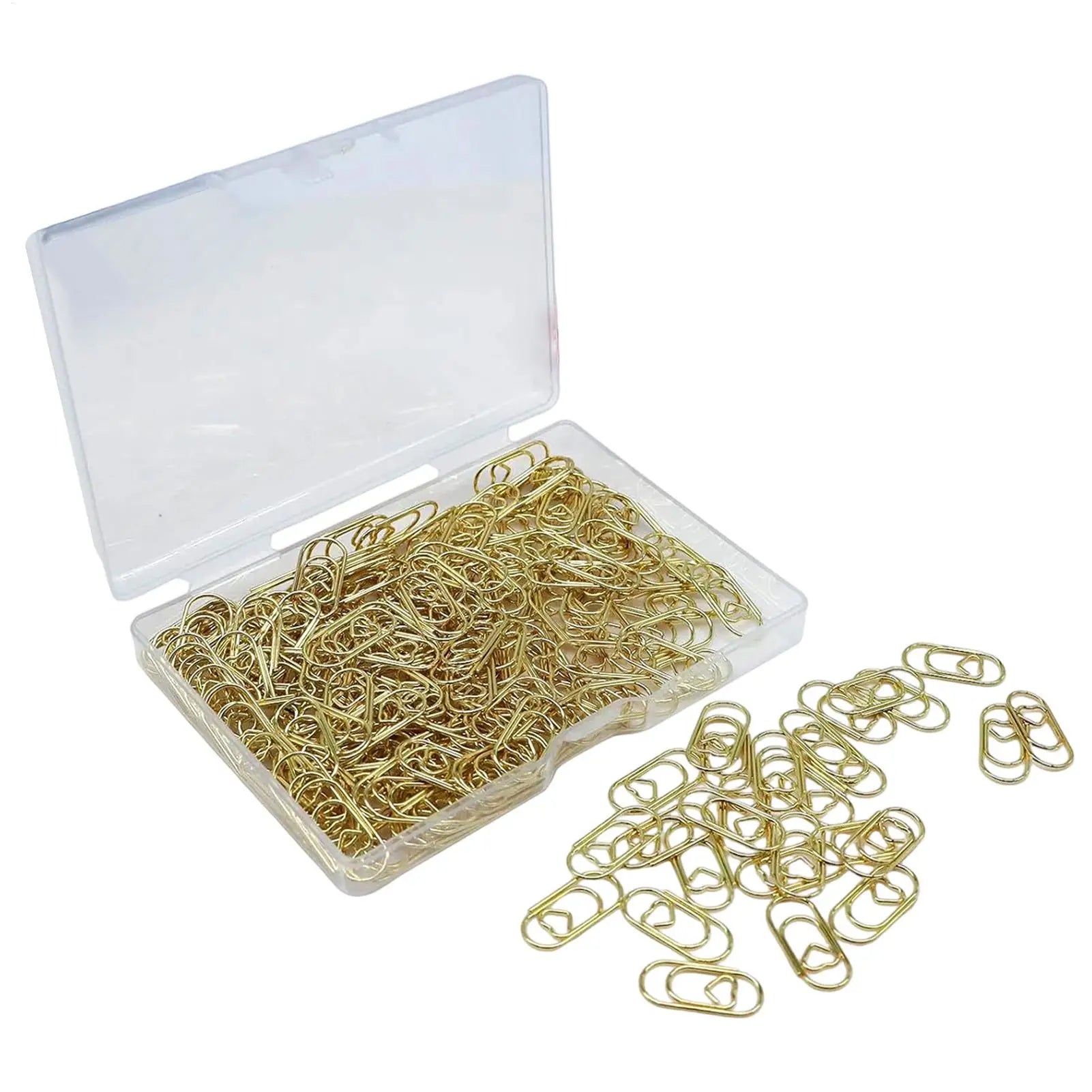 100-Pack Gold Heart Paper Clips – Stainless Steel Binder Clips Decorative Paper Clips Zpaxo