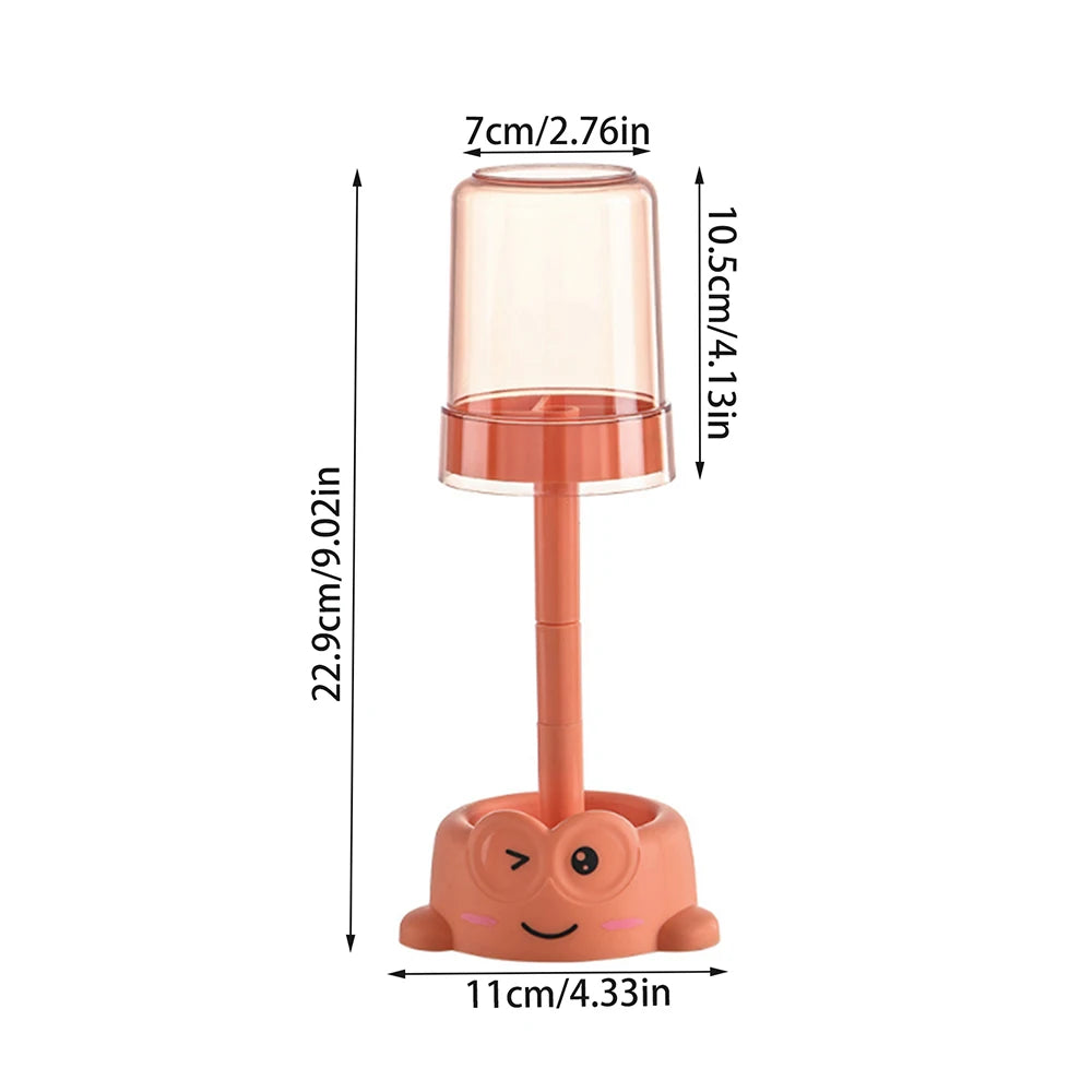 Cute Toothbrush Holder with Cup for Kids Toothpaste Toothbrush Stand for Bathroom Organizer Storage Zpaxo Orange