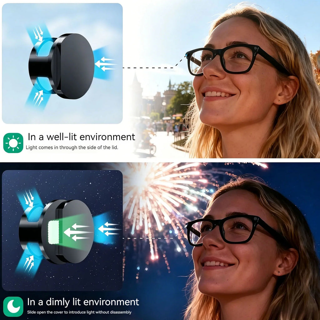 2 4 LED Light Block Cover Meta Glasses's Camera Lens Protect Smart
