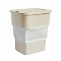 Waterproof Folding Car Trash Bin Multi-function Lid Rubbish Basket Zpaxo Beige