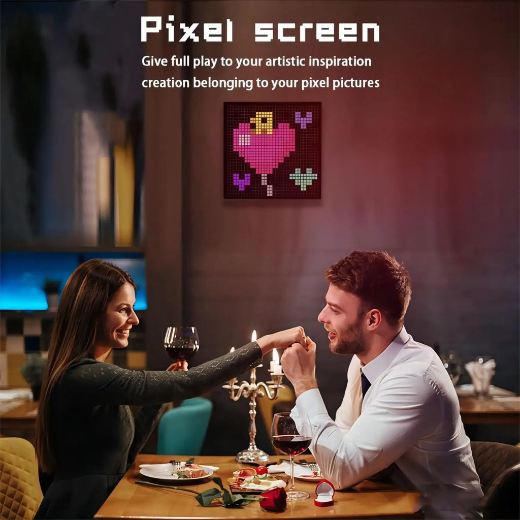 Smart LED Matrix Pixel Display RGB DIY Graffiti Bluetooth App Control Art Display For Gaming Room Decor Cool Animation Frame Zpaxo