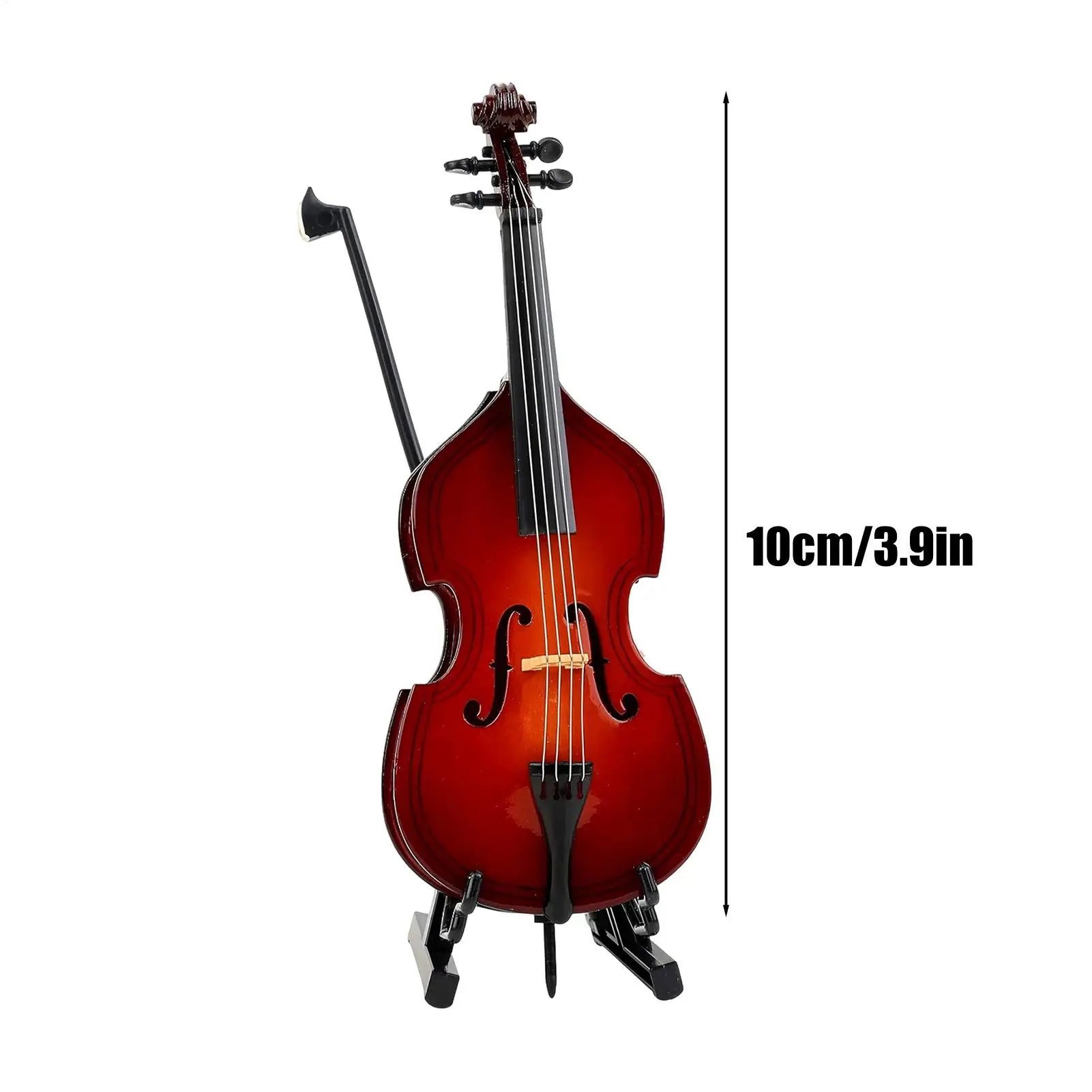 Miniature Cellos Model Wooden Musical Instrument Figurines Mini