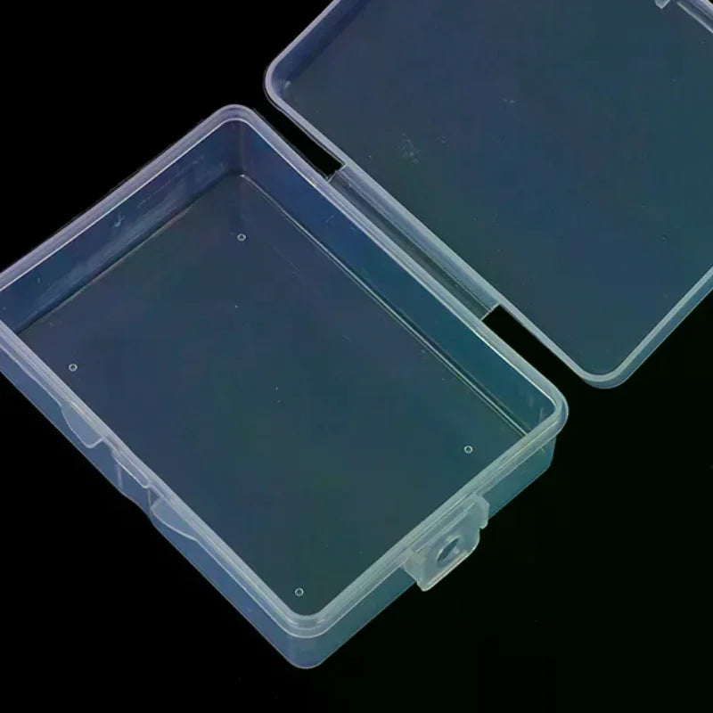 Multipurpose Transparent Plastic Storage Box Clear Square Zpaxo
