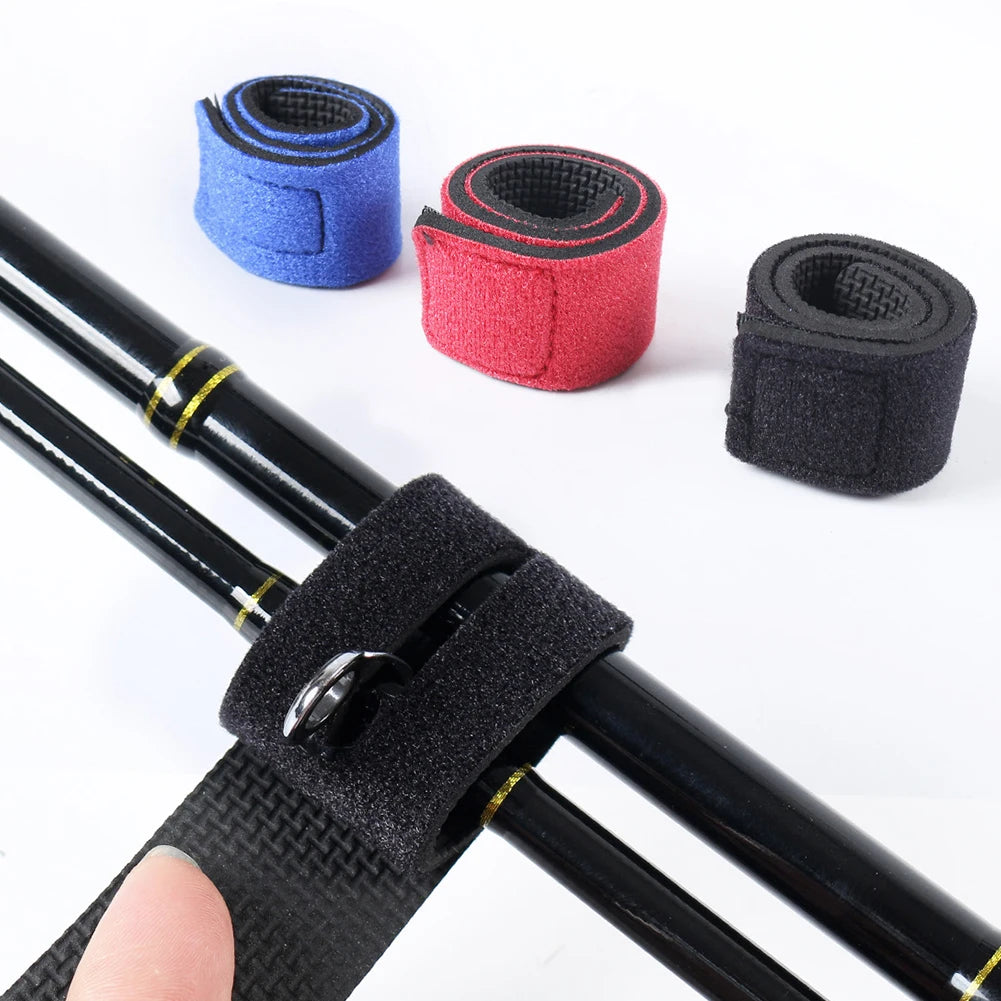 Fishing Rod Tie Holder Adjustable Fit Fastener Ties Accessory