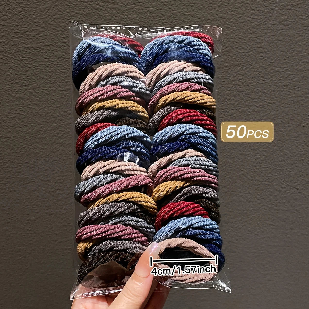 Mixed Simple Elastic Hair Ties Soft Thin Ponytail Holder Accessories