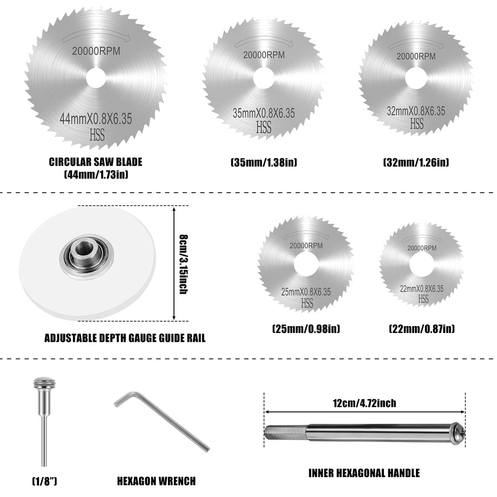 22-50 mm Circular Saw Blade Set & Pipe Cutting Positioner ABS Pipe Cutting Disc High Speed Steel Inside Plumbing Repairing Tools Zpaxo B 9PCS Set