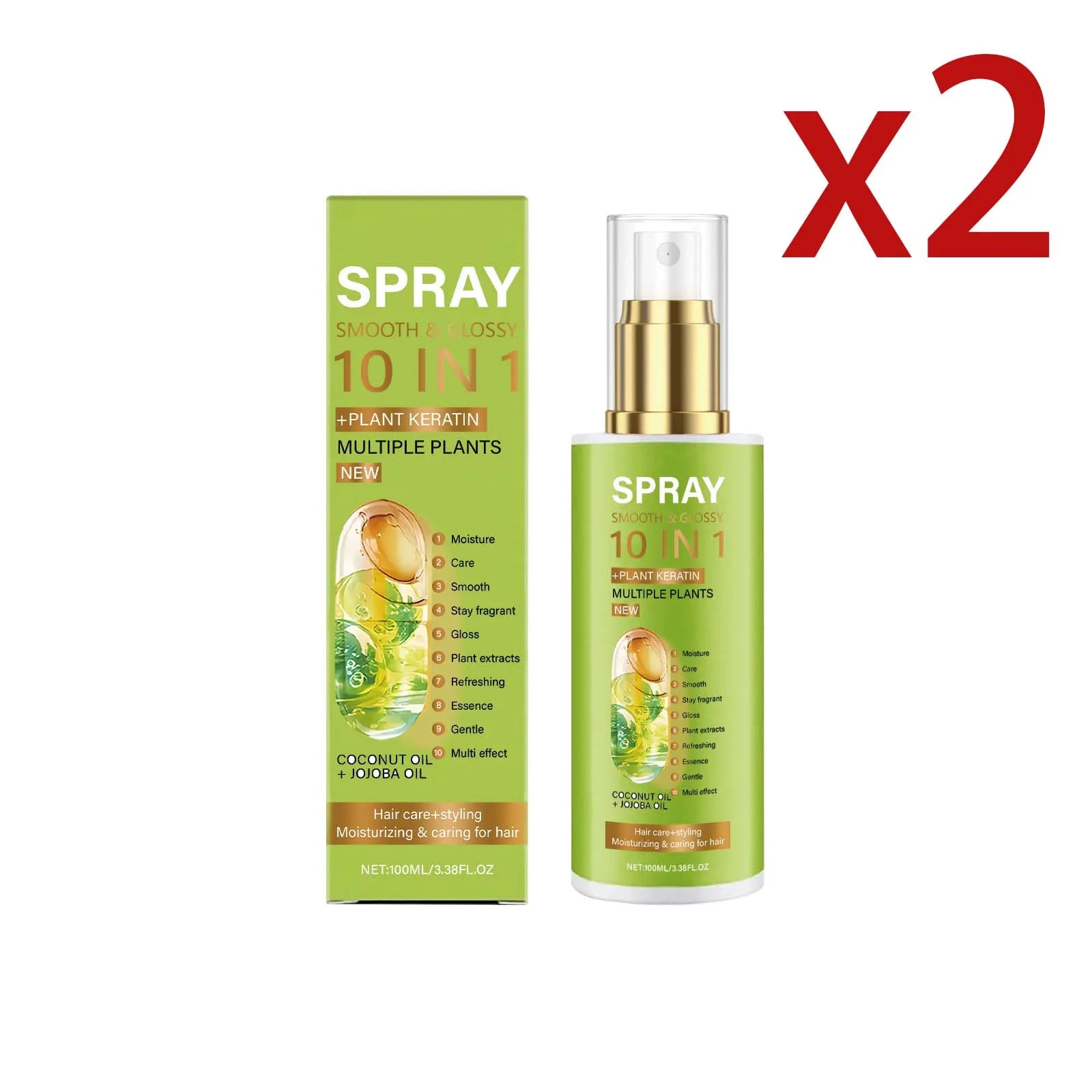 Plant Keratin Hair Spray – Moisturizing & Repair Essence 100ml Keratin Hair Spray Zpaxo 2x100ml