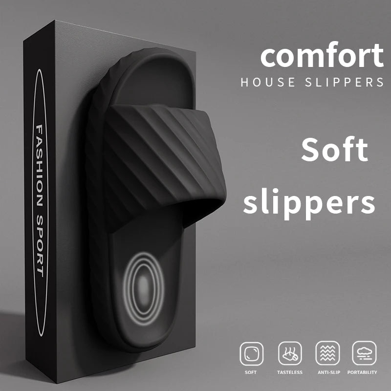 Platform Thick Bathroom Home Men Slippers Cloud Soft Sole Eva Outdoor