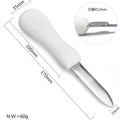 Stainless Steel Oyster Knife with Anti-Slip Handle | Scallop Oyster Shucking Knife Zpaxo White