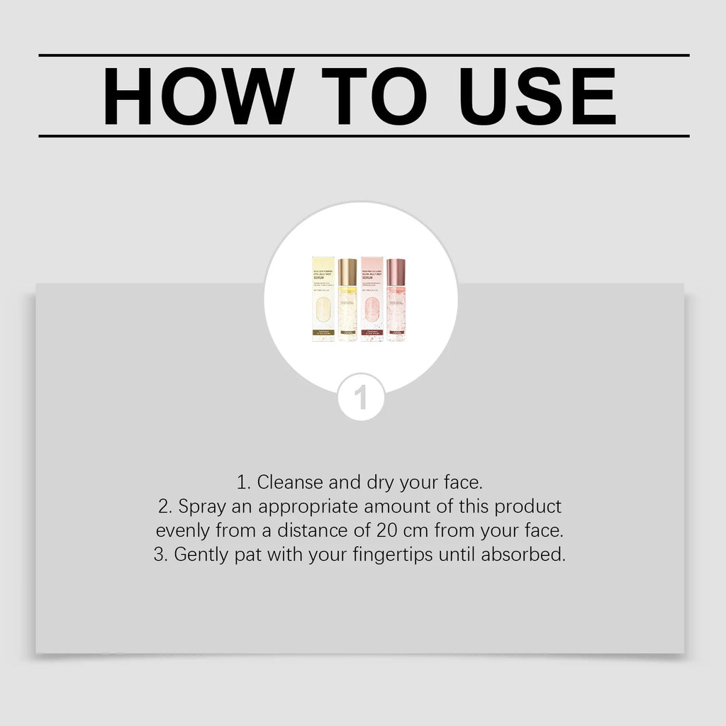 Hyaluronic Acid Collagen Jelly Mist Face Serum – Hydrate & Brighten Face Essence Serum Zpaxo