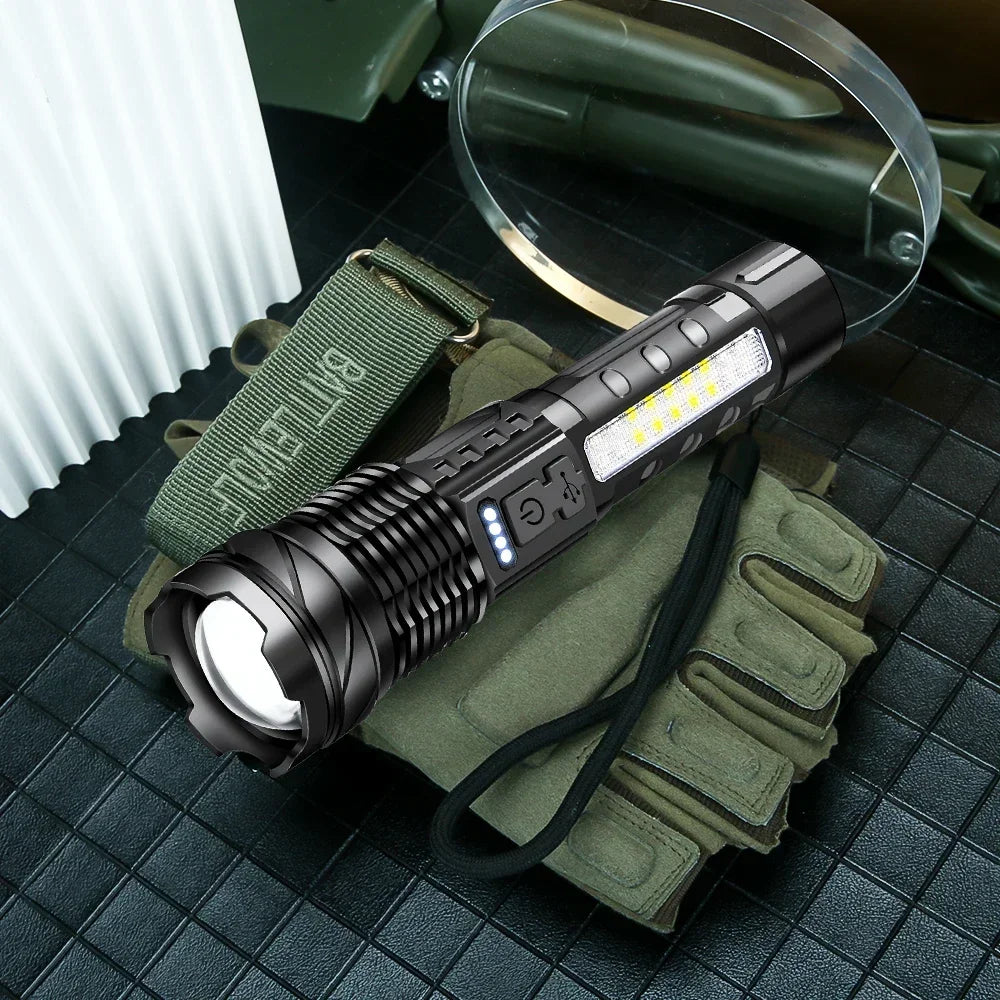 ESMARTER 30W COB LED Rechargeable Flashlight – Zoomable IPX4