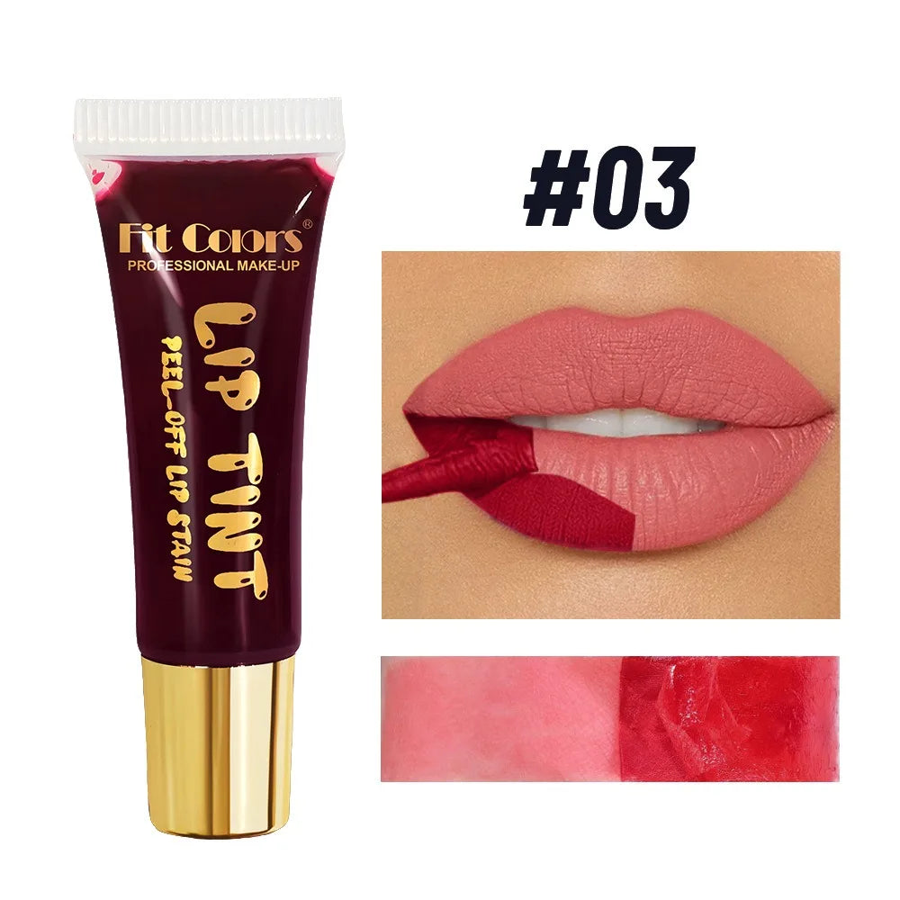 Ssxy Peel Off Lip Gloss Waterproof Long Lasting Tear-Off Liquid Lipstick Matte Lipgloss Makeup Tattoo Mask Lip Gloss Cosmetics Zpaxo 03