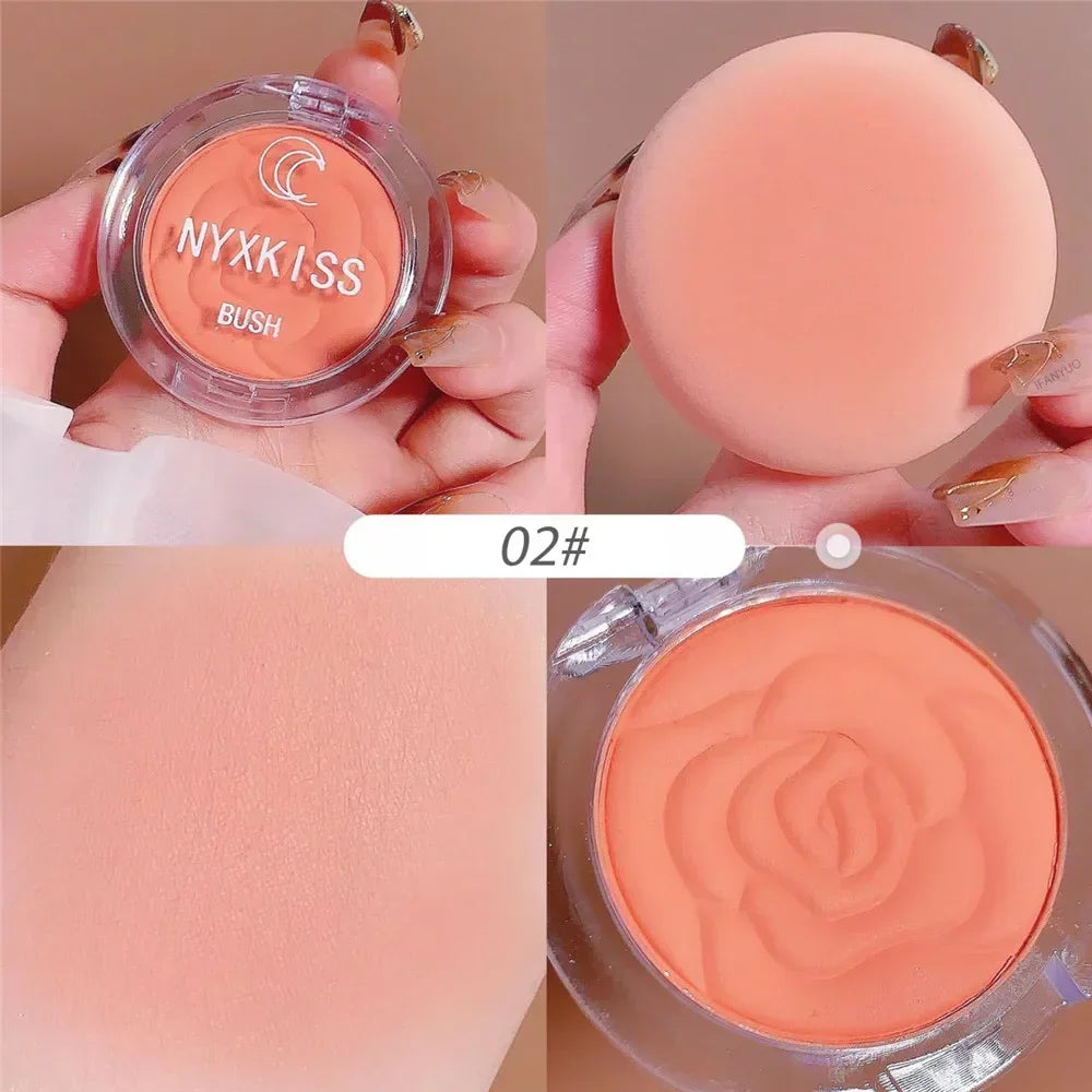 Single Matte Embossed Petal Blush Palette Peach Cream Pink Orange Zpaxo 02