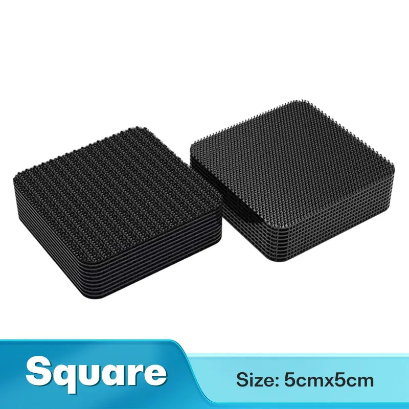 Double Sided Carpet Fixing Stickers High Adhesive Home Car Floor Mats Foot Mats Fixed Patches Anti Skid Grip Tapes Zpaxo Square 50pairs 100PCS