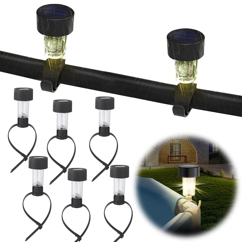 Pool Enclosure Lighting Decor Warm Light Solar Lights Outdoor Fence