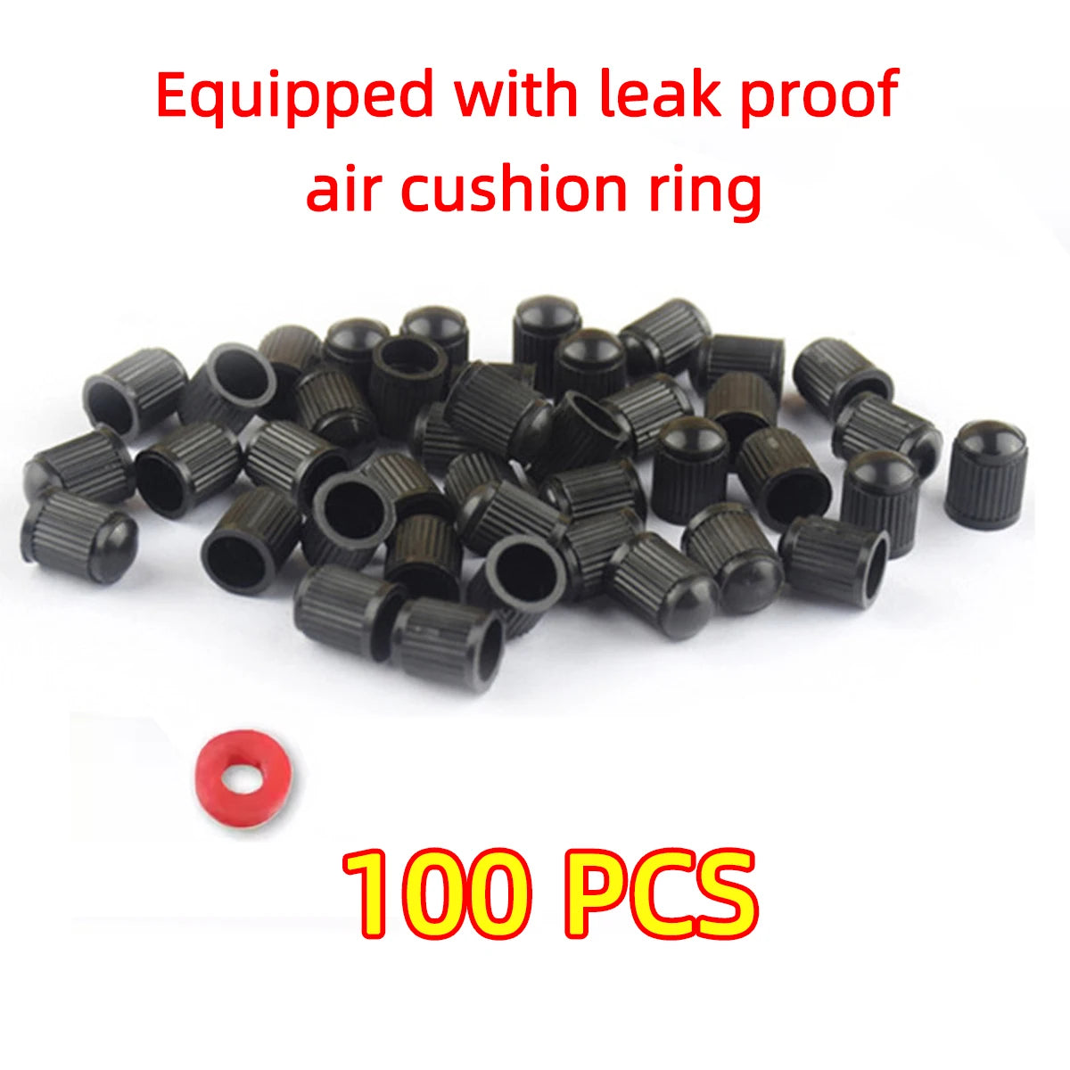 Universal Dome Tire Valve Stem Caps with O-Ring Seal – 4-Pack