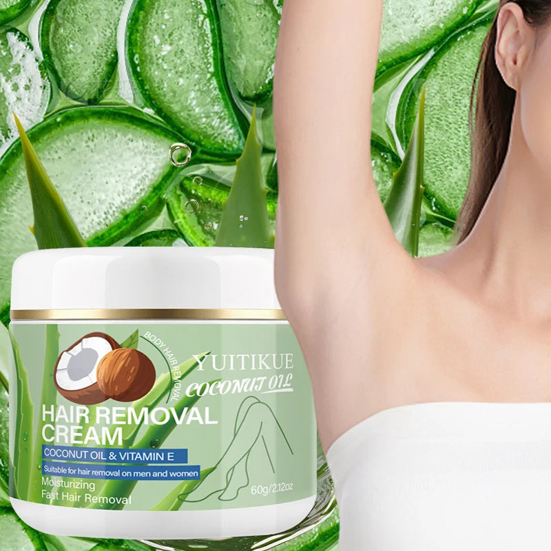 YUITIKUE Gentle Hair Removal Cream – Coconut Oil, 60g Hair Removal Cream Zpaxo Default Title