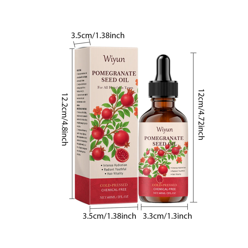 Pomegranate Seed Oil Hydrating Multi-Purpose Oil for Body Hair Nourish Scalp Hair Improve Dryness Tightening Smoothing Body Oil Zpaxo