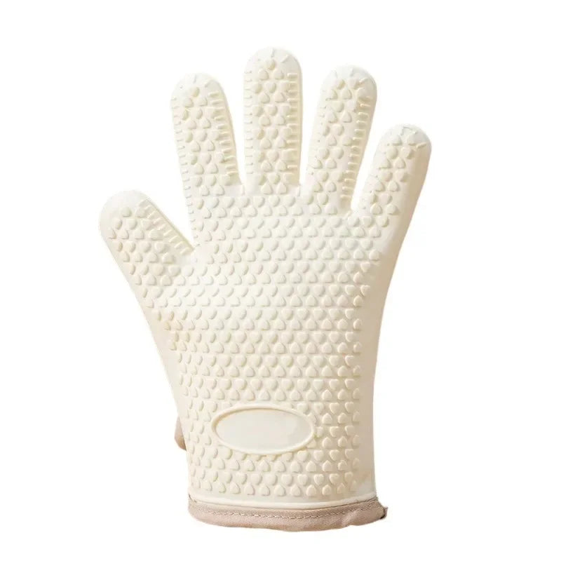 Silicone Oven Gloves – Heat-Resistant Five-Finger Kitchen Mitts Silicone Oven Gloves Zpaxo