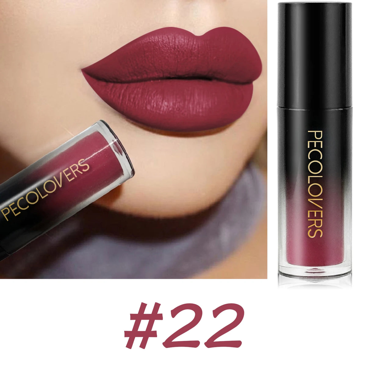 Velvet Matte Lipstick Sexy Red Lip Gloss Waterproof Long Lasting Easy Coloring Non-fading Non-stick Cup Liquid Lip Stick Zpaxo 22