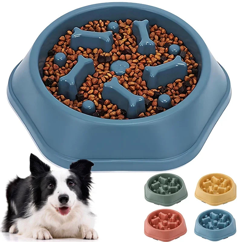 Slow Feeder Dog Bowl Anti-choking Puppy Food Anti-slip Pet Eating