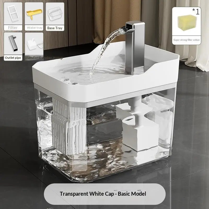 Automatic Pet Dog Cat Water Dispenser Fountain Loop Mute Pump Smart Zpaxo A8