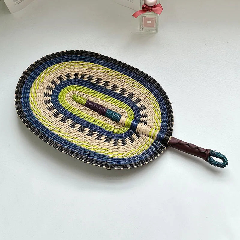 Handwoven Seagrass Fan – Boho Wall Decor for Home & Weddings