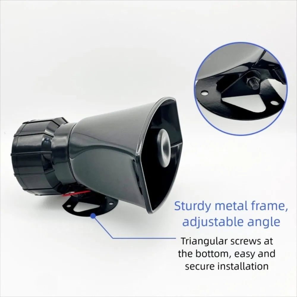 Professional 12V 7 Sound Talking Siren Air Horn Megaphone Car Speaker Zpaxo